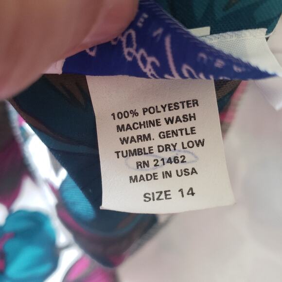 Vintage Good Times Double Breasted Floral Career Blazer Jacket 14 - Picture 12 of 13